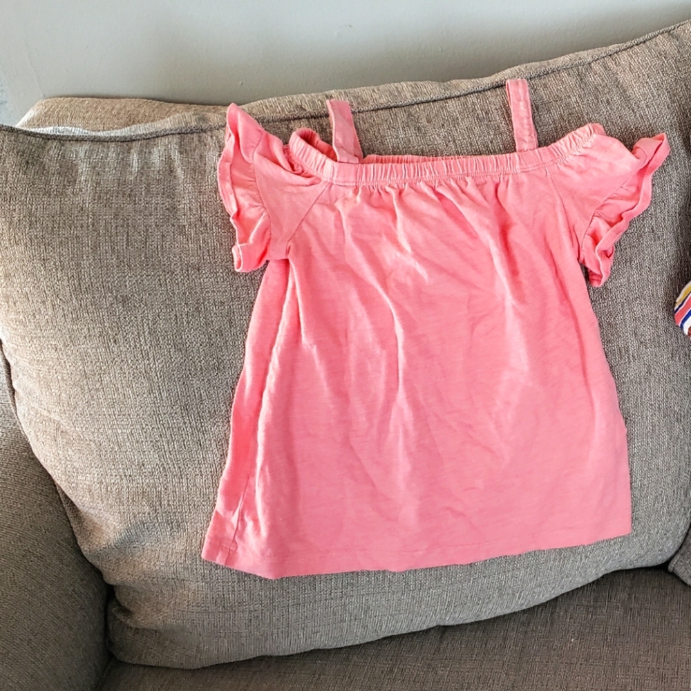 Carter's ruffle sleeve tank and striped short set